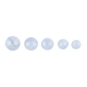 17cts Blue Lace Agate Round Cabochons Approx 7 to 11mm (Set Of 5)