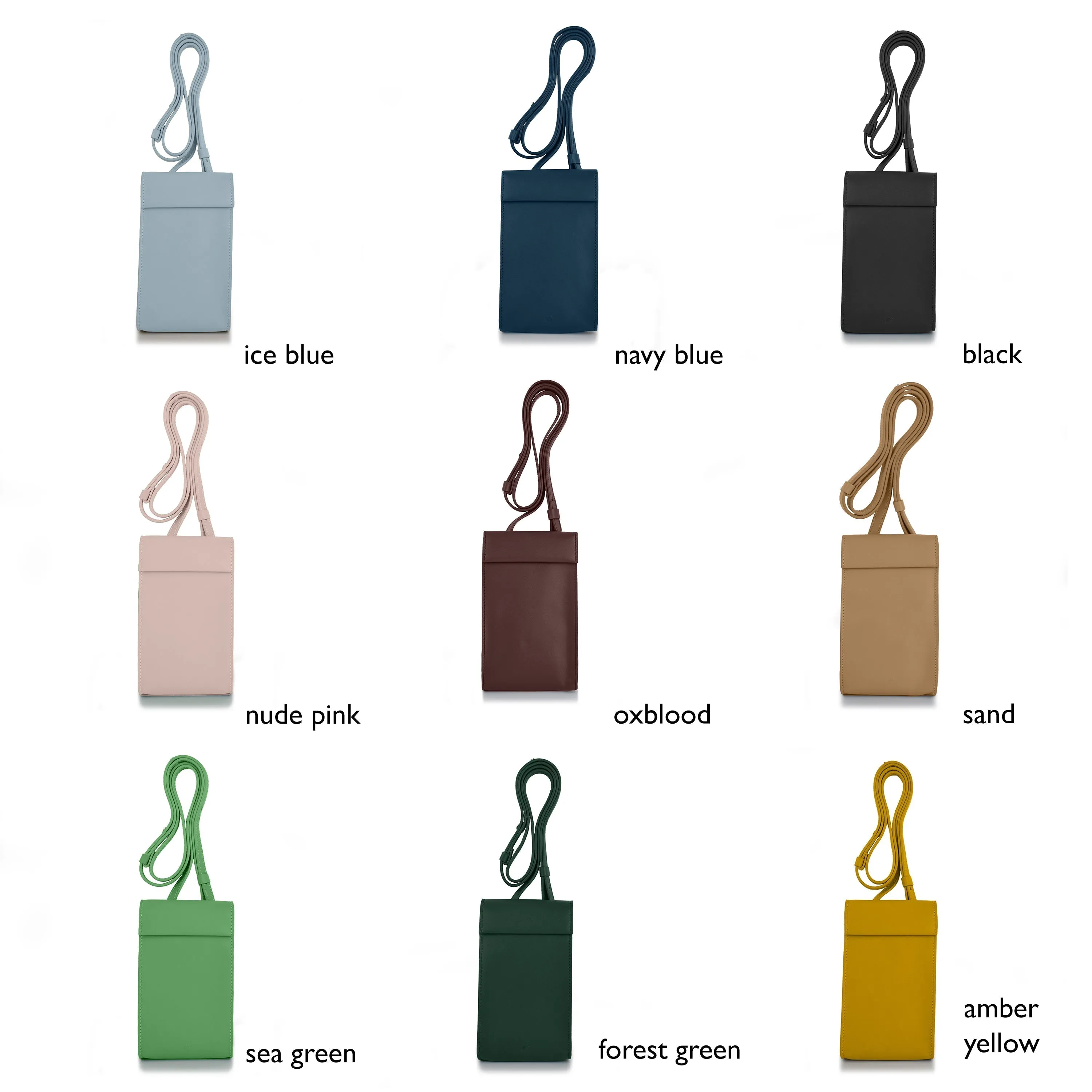 Adjustable Phone Bag in Rust Brown