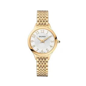 Balmain Women's Balmain De Balmain II Mini Arabseque Dial Gold Stainless Steel Quartz Watch