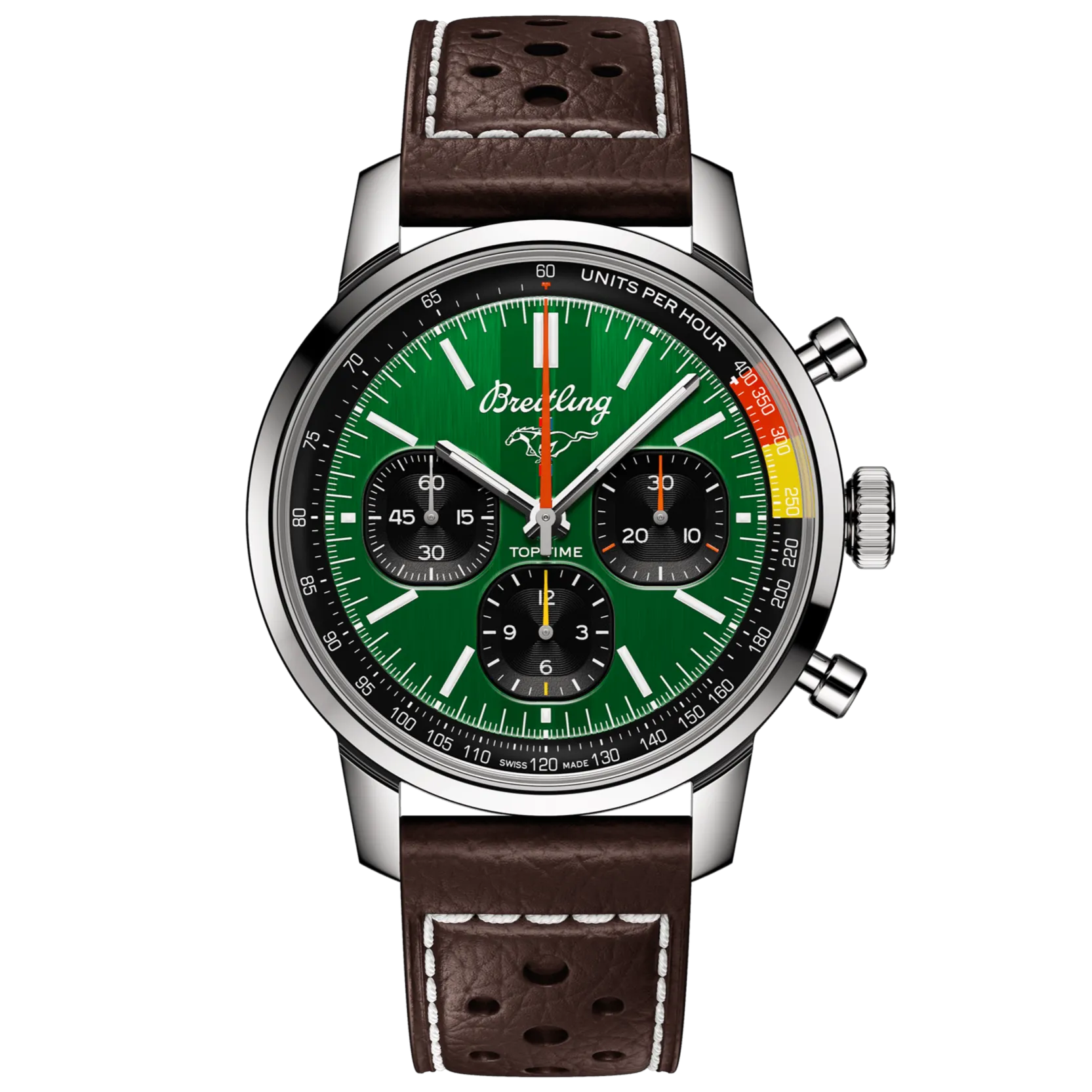 Breitling Top Time B01 Ford Mustang Green Dial Men 41mm