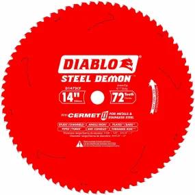 Diablo D1472CF 14 in. x 72-Tooth Steel Demon Cermet Metal and Stainless Steel Cutting Saw Blade