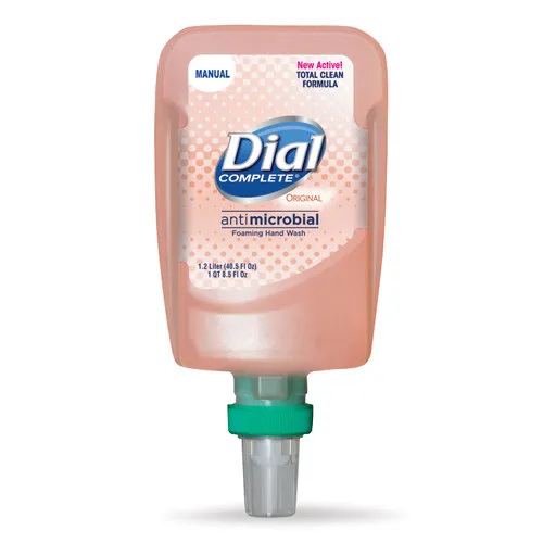 Dial Complete DIA16670 Original Antimicrobial Foaming Hand Wash, Original Scent, 1,200 mL Refill Bottle, 3/Case