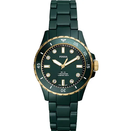 Fossil FB-01 Green Dial Women