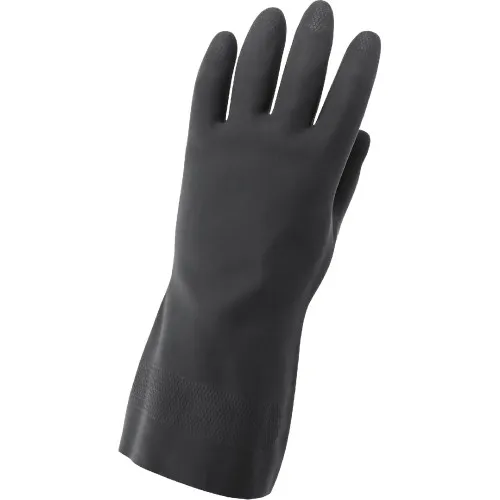 Global Glove 230F FrogWear Premium Black Flock-Lined 30-Mil Neoprene Unsupported Gloves with Honeycomb Pattern Grip