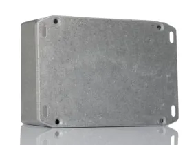 Hammond 1590 Series Natural Die Cast Aluminium Enclosure, IP65, Flanged, Natural Lid, 119.5 x 94 x 56.5mm
