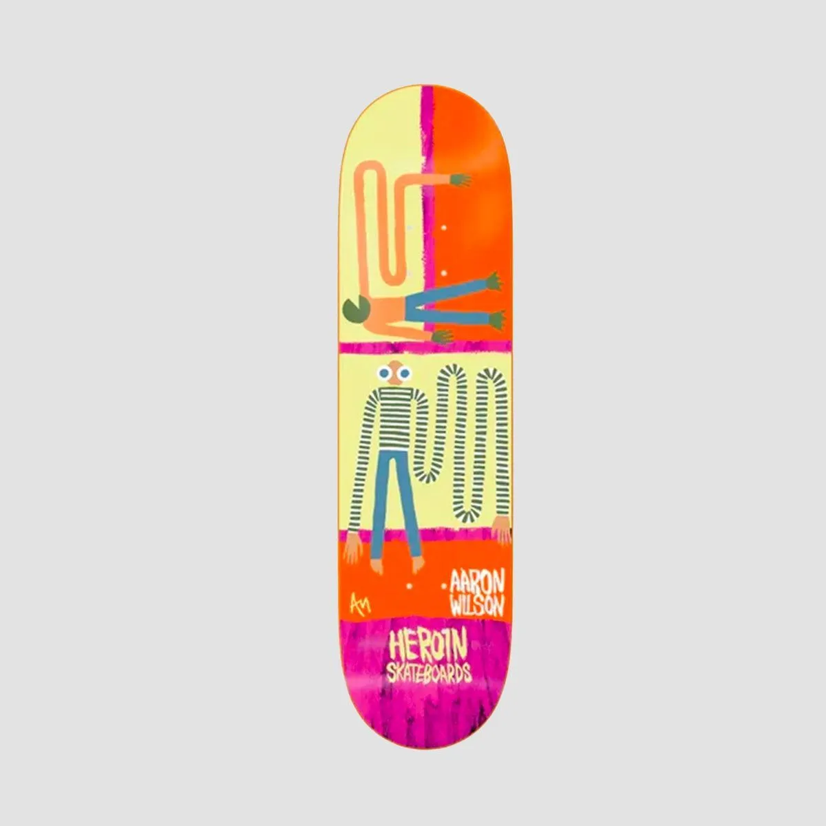 Heroin Papillon Aaron Wilson Razor Edge Skateboard Deck - 8.25