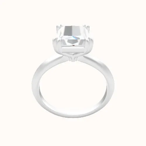 Knife Edge Engagement Ring With Double Prongs Head