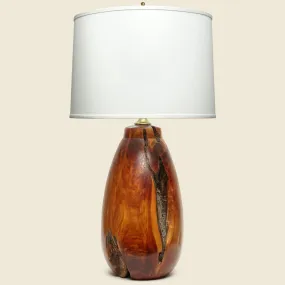 Large Vintage Wood Lamp
