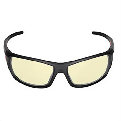 Milwaukee® 48-73-2121 Performance Safety Glasses, Fog-Free, Yellow Lens, Black, Plastic Frame, Polycarbonate Lens, ANSI Z87.1+/C