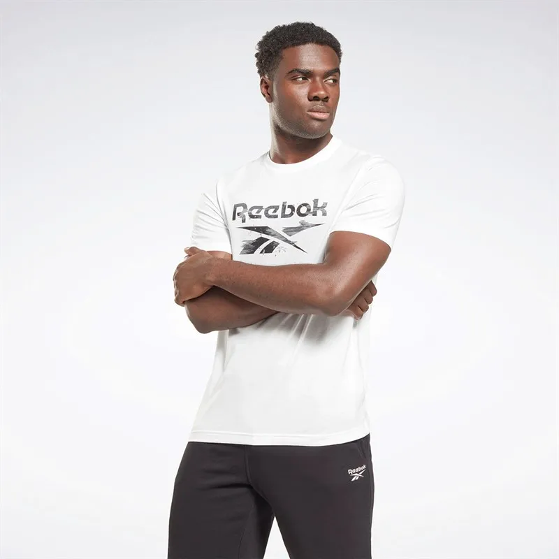 Reebok Mens Identity Modern Camo T-Shirt White