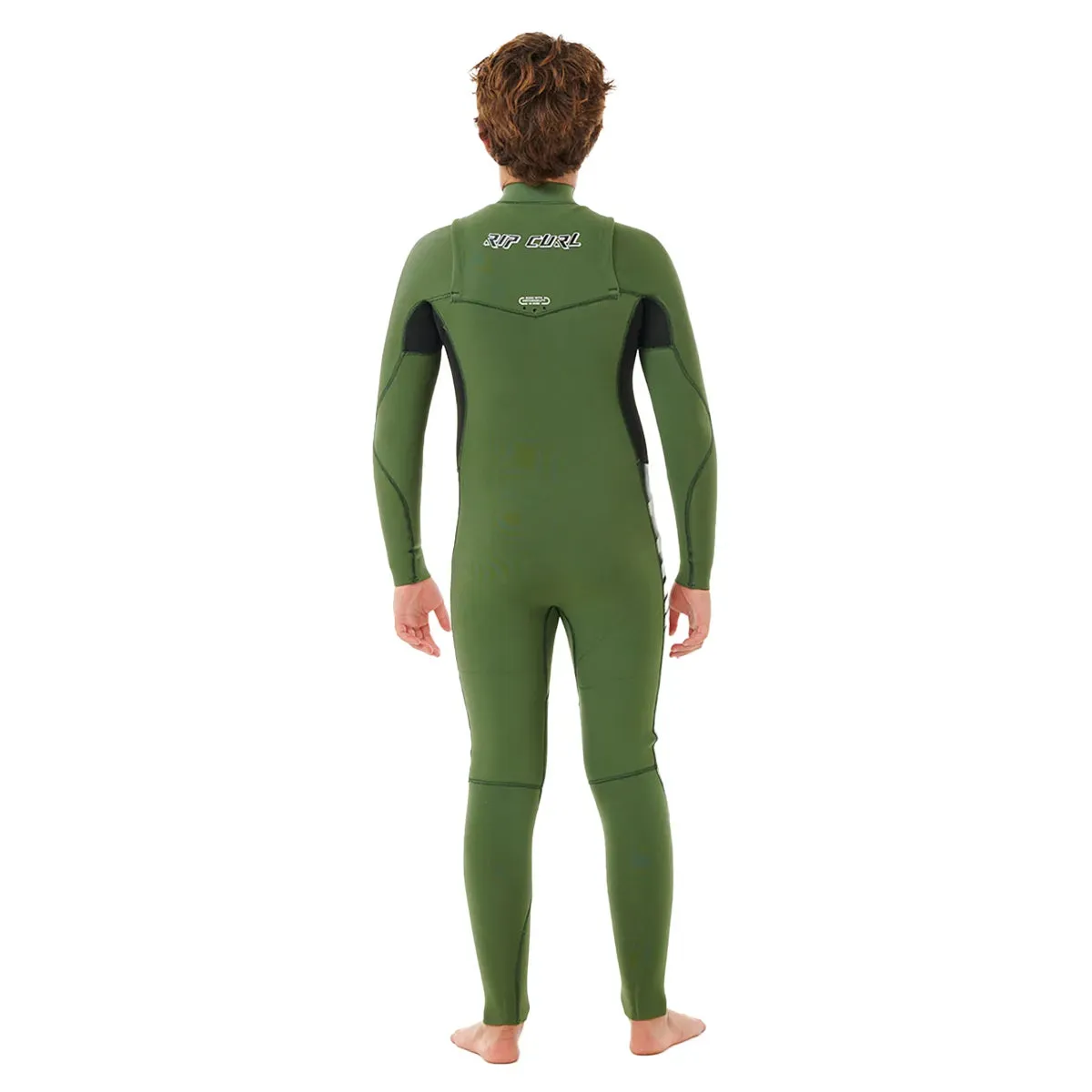 Rip Curl Junior Dawn Patrol 5/3mm Chest Zip Wetsuit - Green - 23/24