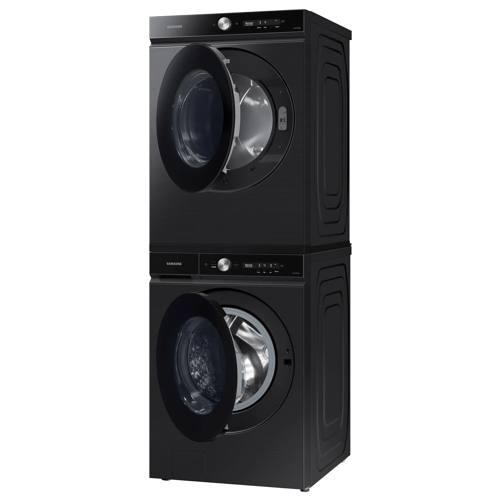 Samsung Bespoke 5.3 Cu. Ft. Front load Washer with Super Speed Wash and AI Smart Dial in Brushed Black