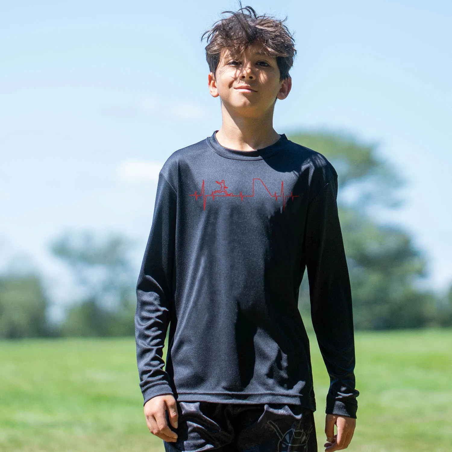 Soccer Long Sleeve Performance Tee - Soccer Heartbeat 