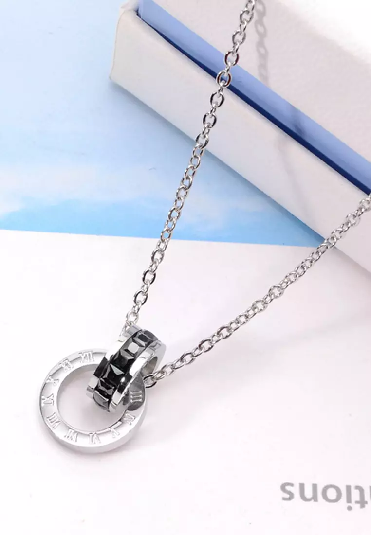 Trendyshop Roman Dial Pendant Necklace