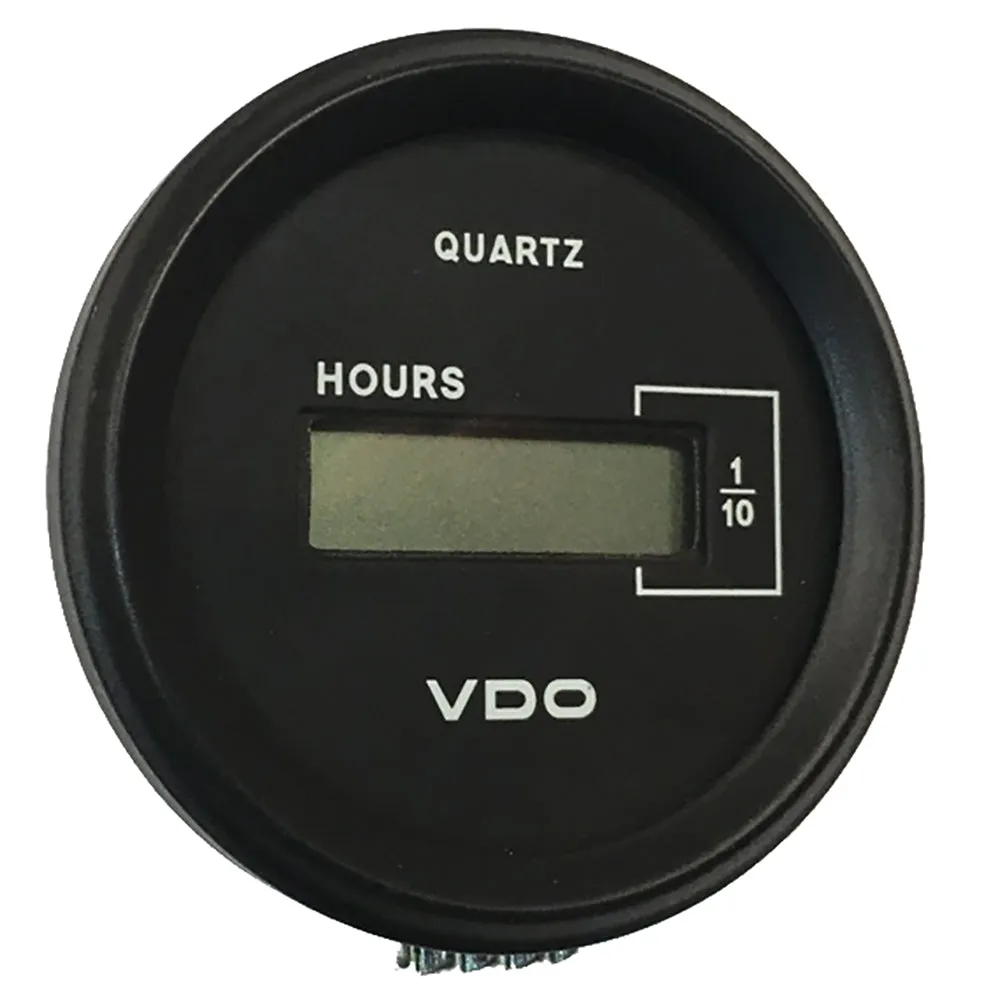 VDO Cockpit Marine 52mm (2-1/16) LCD Hourmeter - Black Dial/Chrome Bezel [331-546]