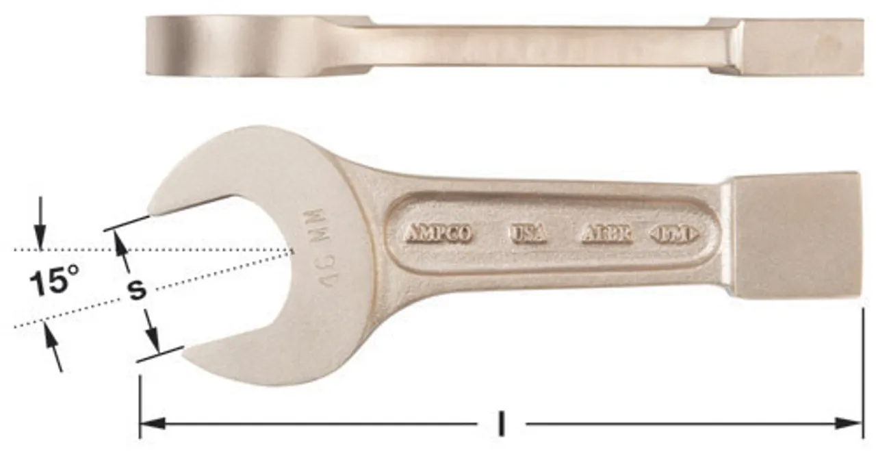 Wrench, Striking Open 85mm - Non-Sparking, Non-Magnetic WSO-85